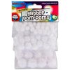 Glitter White Pom Poms (60)