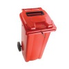 2Work Wheelie Bin Waste Slot Lid 240 Litre Red 2W10883