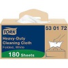 Tork W7 White Folded Heavy Duty Cleaning Cloths Roll in Handy-Box 64m