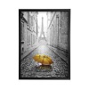 Yellow Umbrella In Paris Framed Print A2 16x24 Inches FP1STVCDA4176A2S