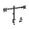 Post Mounted Economy Articulating Monitor Arm - Dual - Black