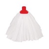 2Work Big White T1D Socket Mop x10 Red Pack of 10 105514RED