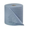 2Work Heavy Duty Forecourt Paper Roll 2-Ply 250mmx400m 100 Sheets Blue (Pack of 2) CT34137