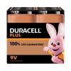 Duracell Plus 9V Battery Alkaline 100% Life (Pack of 4) 5009826