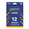 Swash KOMFIGRIP Colouring Pen Broad Tip Assorted (Pack of 12) TW12BD