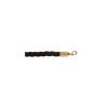 5 Star Braided Rope Black 1.8m with Polished Brass Ends