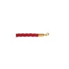 5 Star Braided Rope Red 1.8m with Polished Brass Ends
