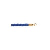 5 Star Braided Rope Blue 1.8m with Polished Brass Ends