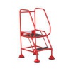 5 Star UK Domed Feet Anti-Slip 2 Tread Steps Red FS687659