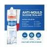 UniBond Healthy Kitchen and Bathroom Sealant Tube Anti Mould White 274g 2707173
