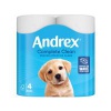 Andrex Complete Clean Toilet Tissue Standard 4x6 Rolls White (Pack of 24) 4480125