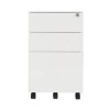 Jemini 3 Drawer Mobile Pedestal Steel 380x470x615mm White KF74156