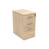 Astin 3 Drawer Desk High Pedestal Lockable 404x600x730mm Canadian Oak KF77715