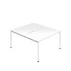 Jemini Two Person Back-to-Back Bench Desk 1400x800mm White KF800615