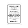 MyCafe Food Allergy Sign Self Adhesive Vnl 148x210 MYC10702