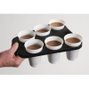 Acorn Vending Cup Tray Plastic 6 Cup Capacity Black DRINKTRAY