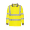 Portwest Eco High Visibility Polo Shirt Long Sleeve Yellow Large (Pack of 6) EC11YERL