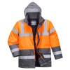Portwest Hi Vis Contrast Winter Traffic Jacket S Orange/Gry