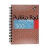 Pukka Pad Ruled Metallic Wirebound Executive Jotta Notepad 300 Pages A4+ Copper (Pack of 3)7019-MET