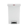 Rubbermaid Slim Jim Pedal Bin Step On Resin 90 Litres White 1883561