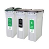 Rubbermaid Slim Jim 3-Stream Recycling Station General Waste/Mixed Recycling/Food Waste 2217670
