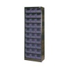 Metal Bin Cupboard with 30 Polypropylene Bins Dark Grey Black 371834