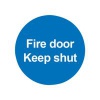 Safety Sign Fire Door Keep Shut 100x100mm PVC FR07002R