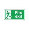 Safety Sign Fire Exit Running Man Left 150x300mm Self-Adhesive E96A/S